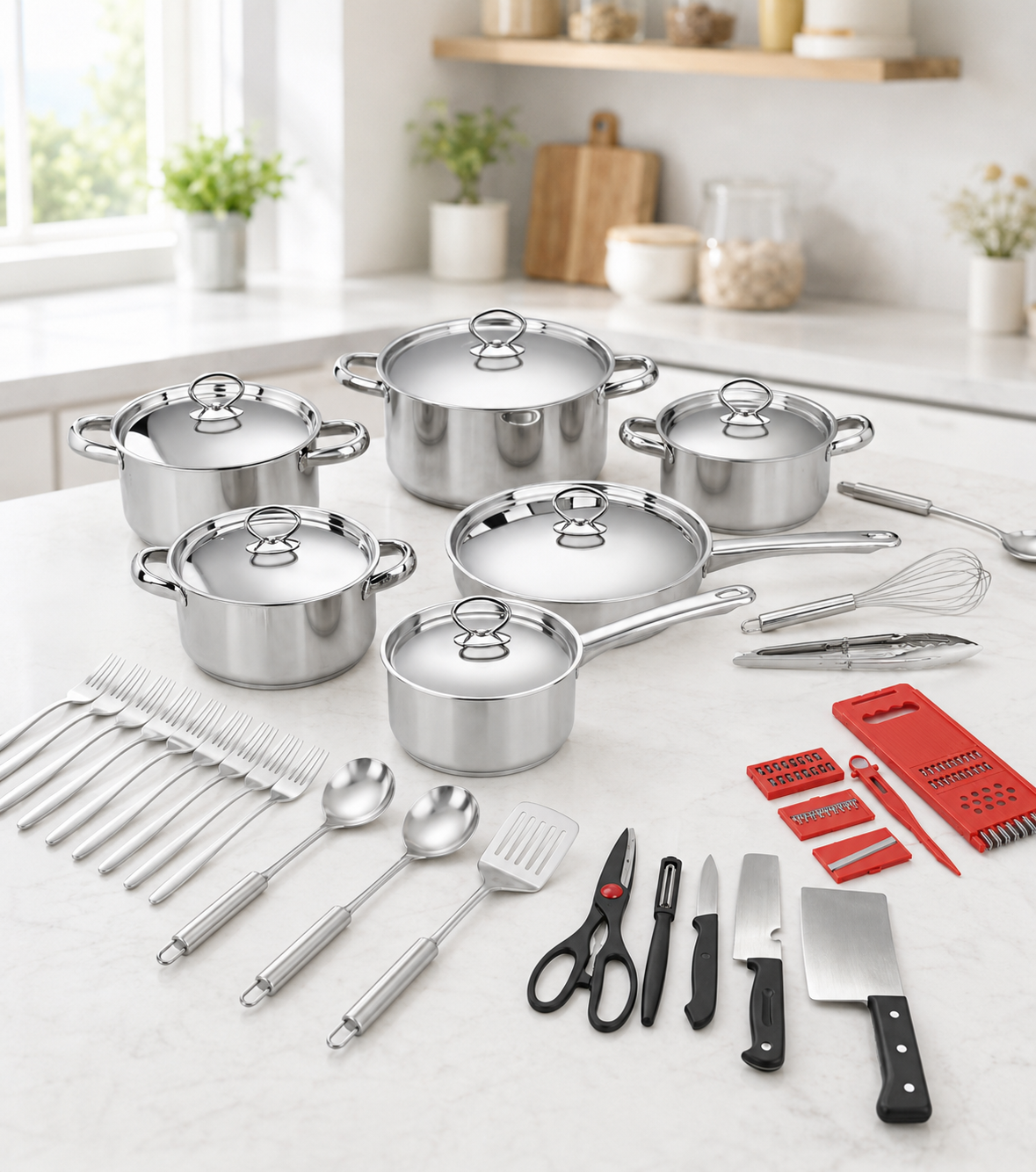 35 to 40 piece kitchen sets