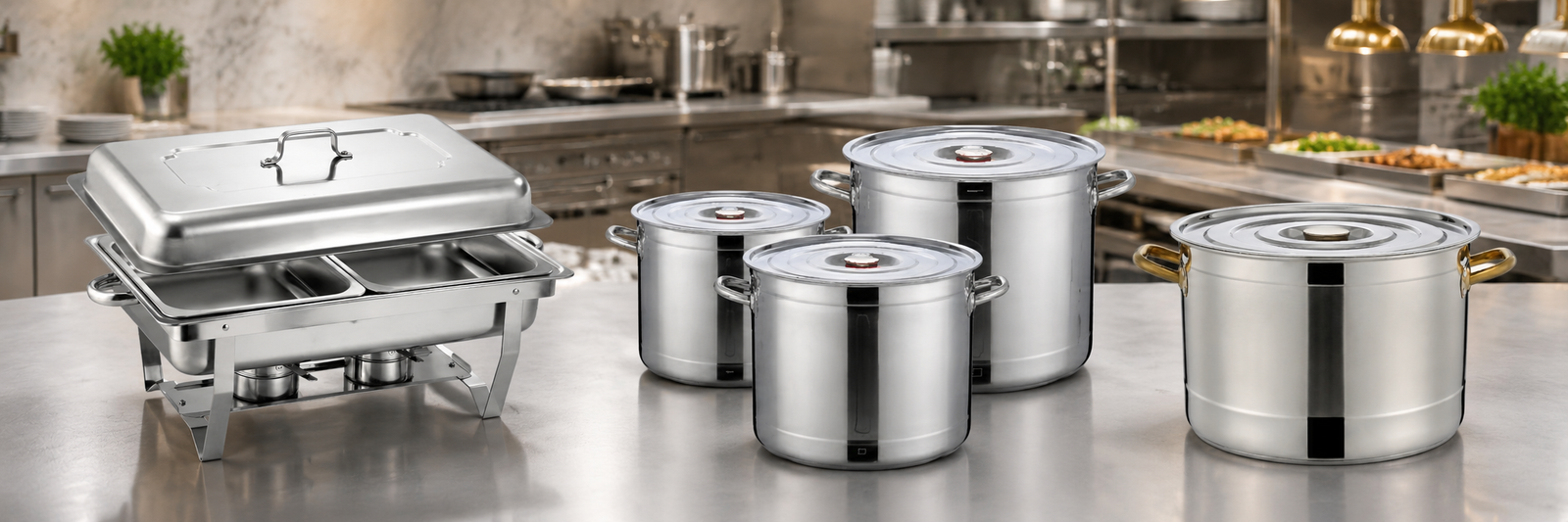 Variety of manufactured cookware