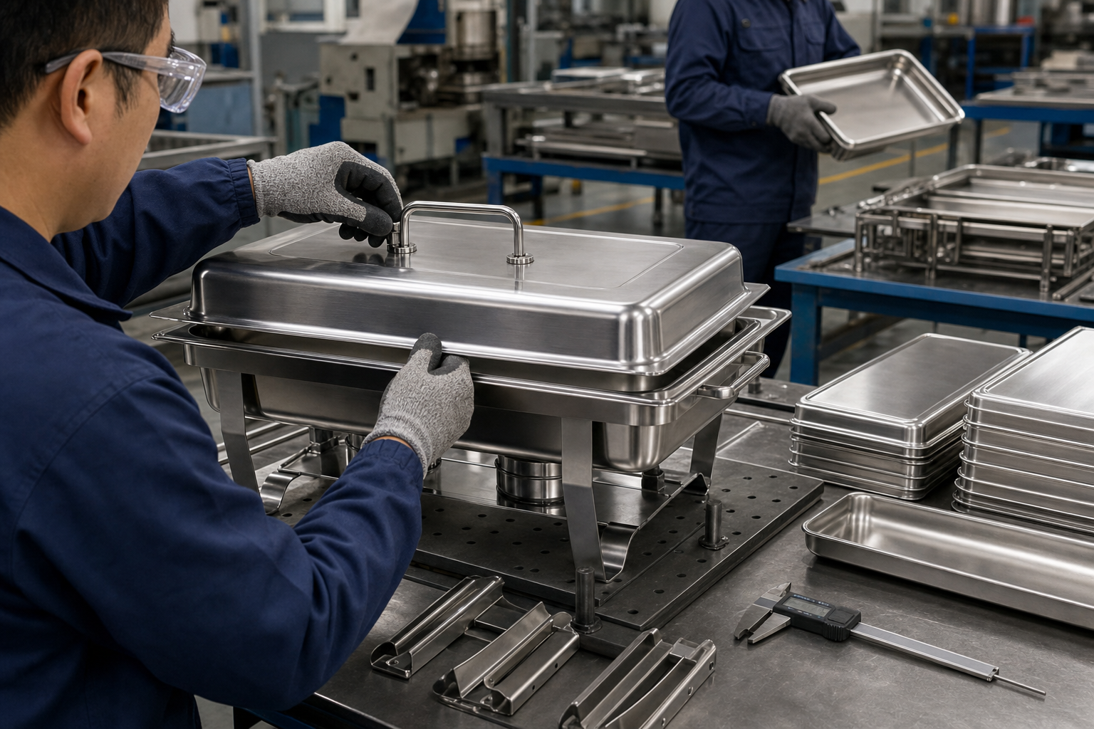 chafing dish food pan fit inspection