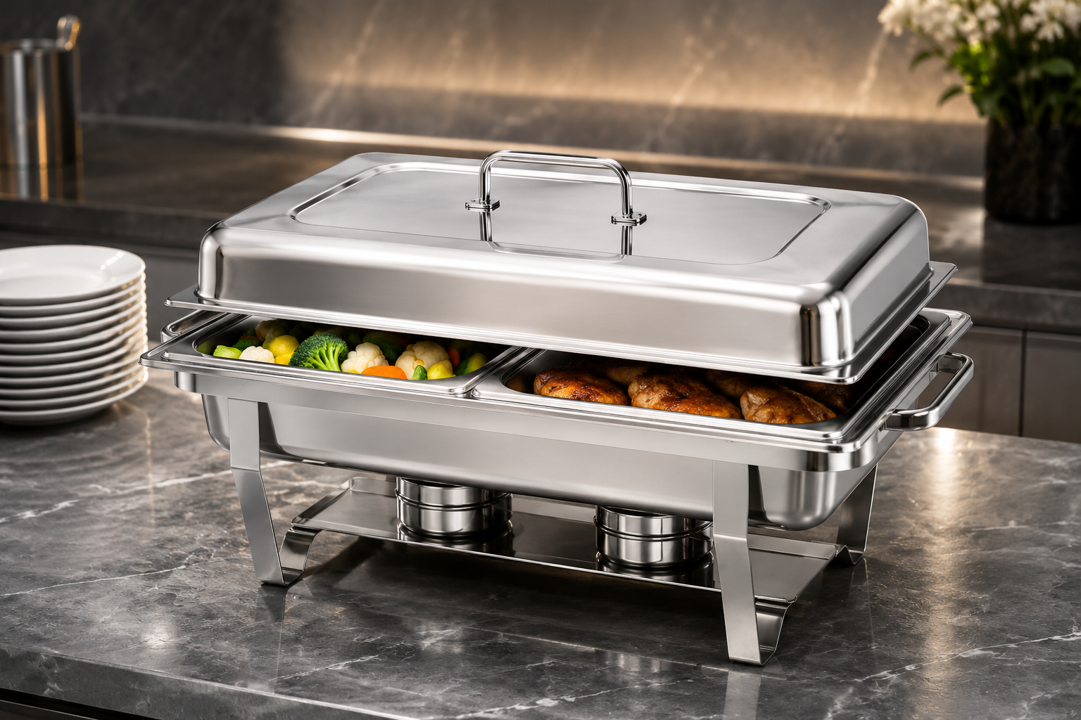 11L two food pan chafing dish CD-02B