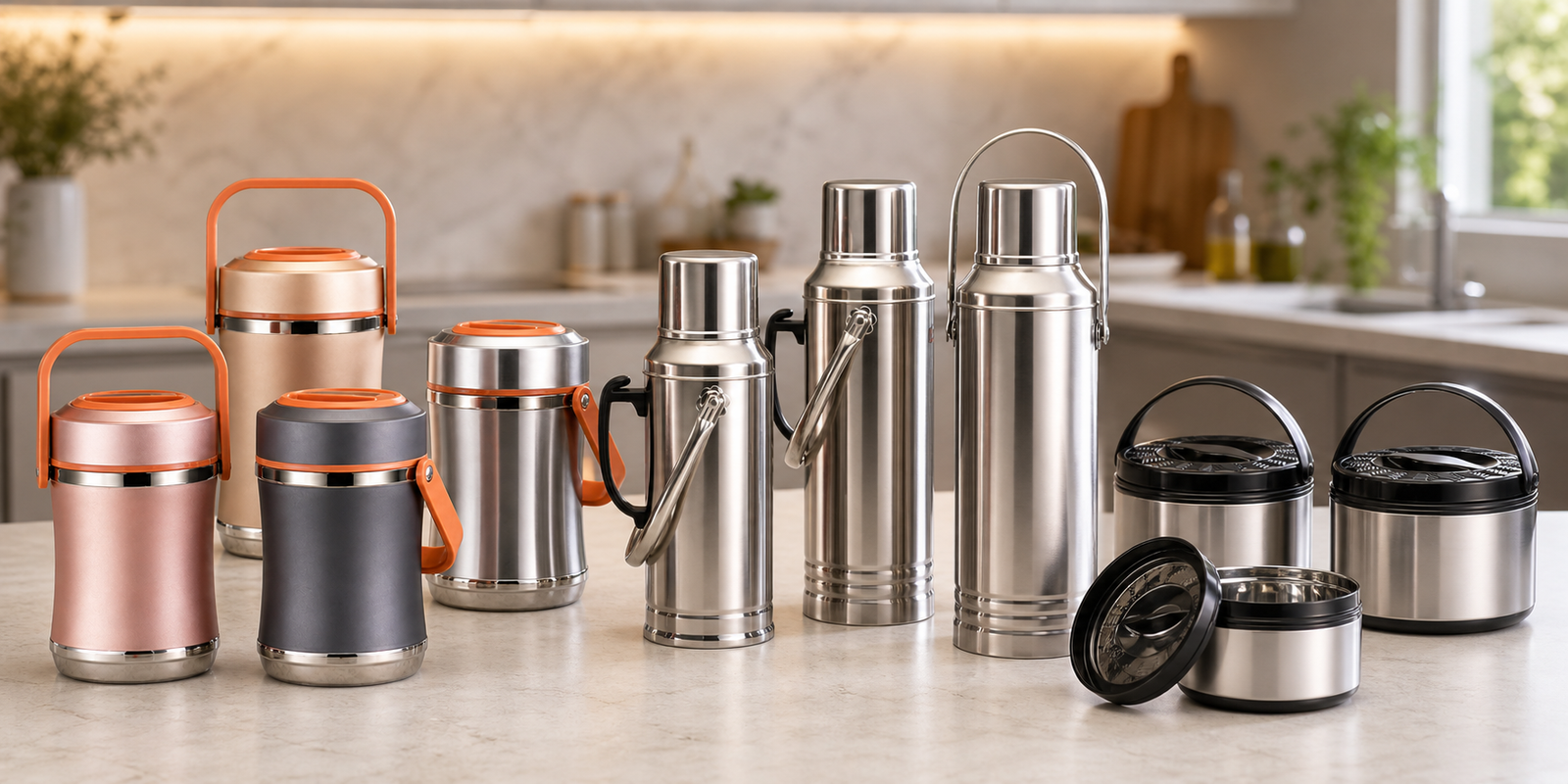 stainless steel finish insulated food carrier
