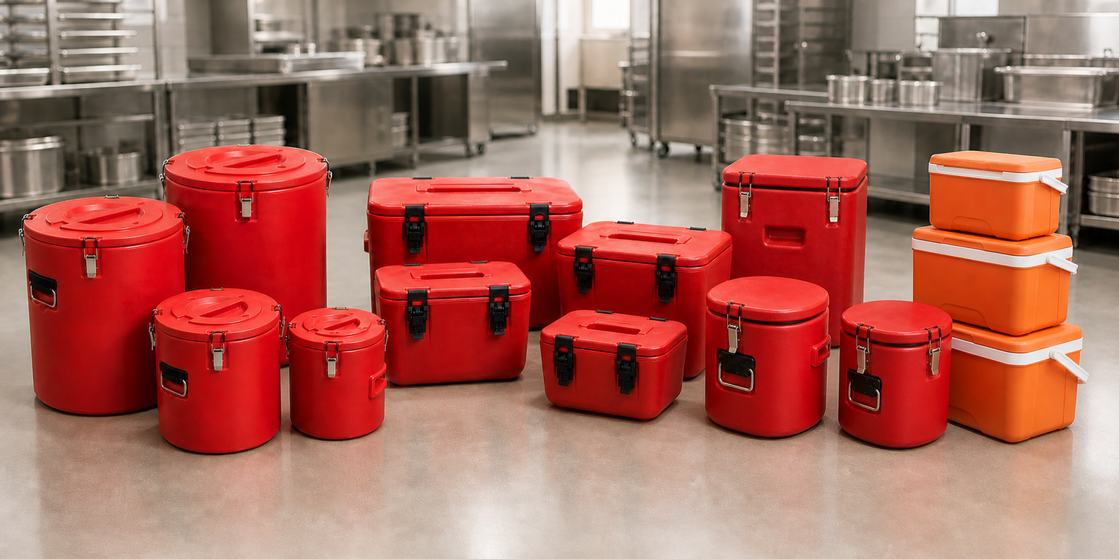 colored finish insulated food carrier