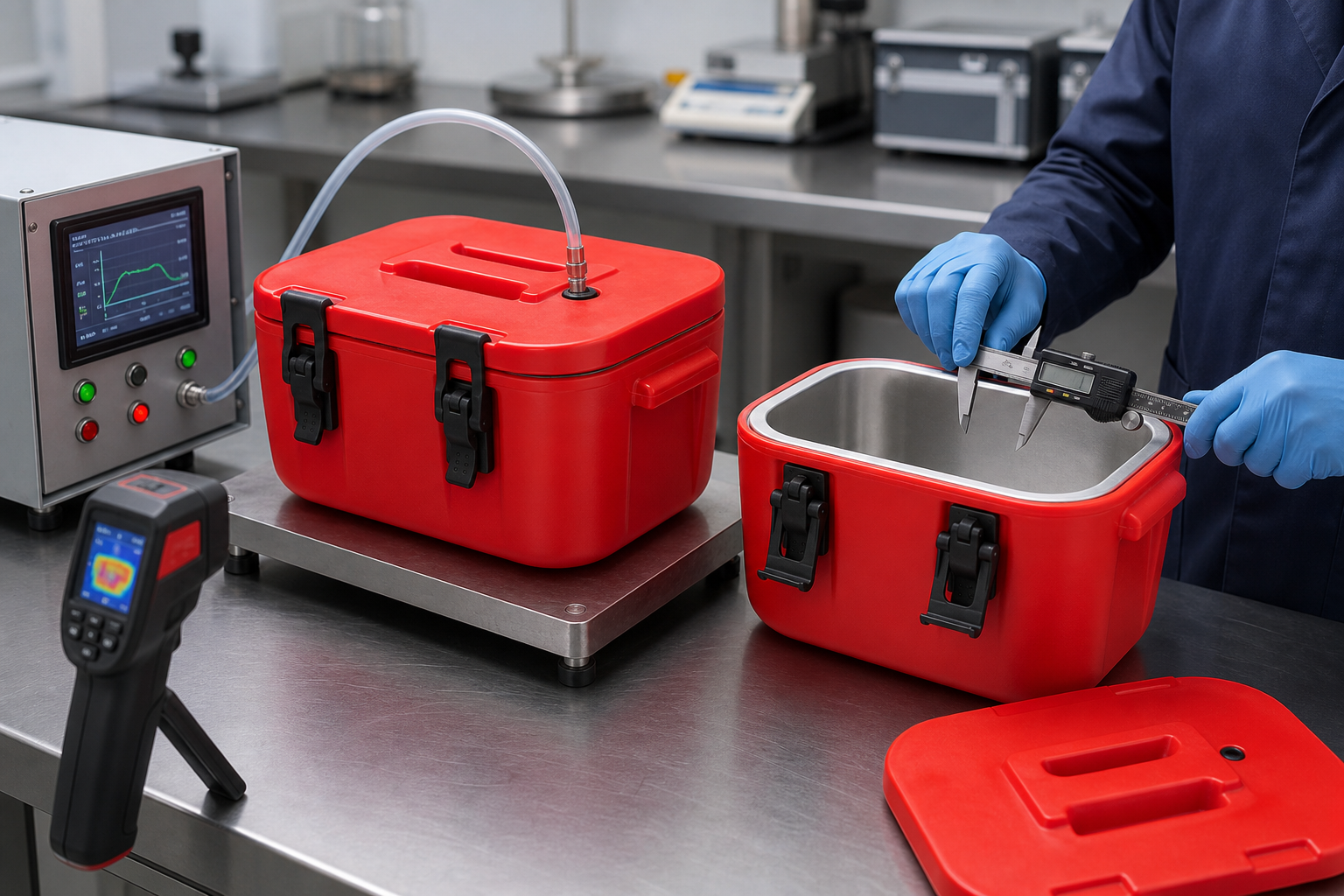 insulated food carrier assembly line