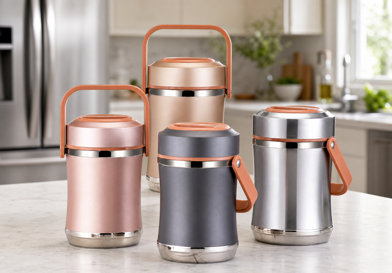 1.6L Stainless Steel Insulated Food Carrier HP Series