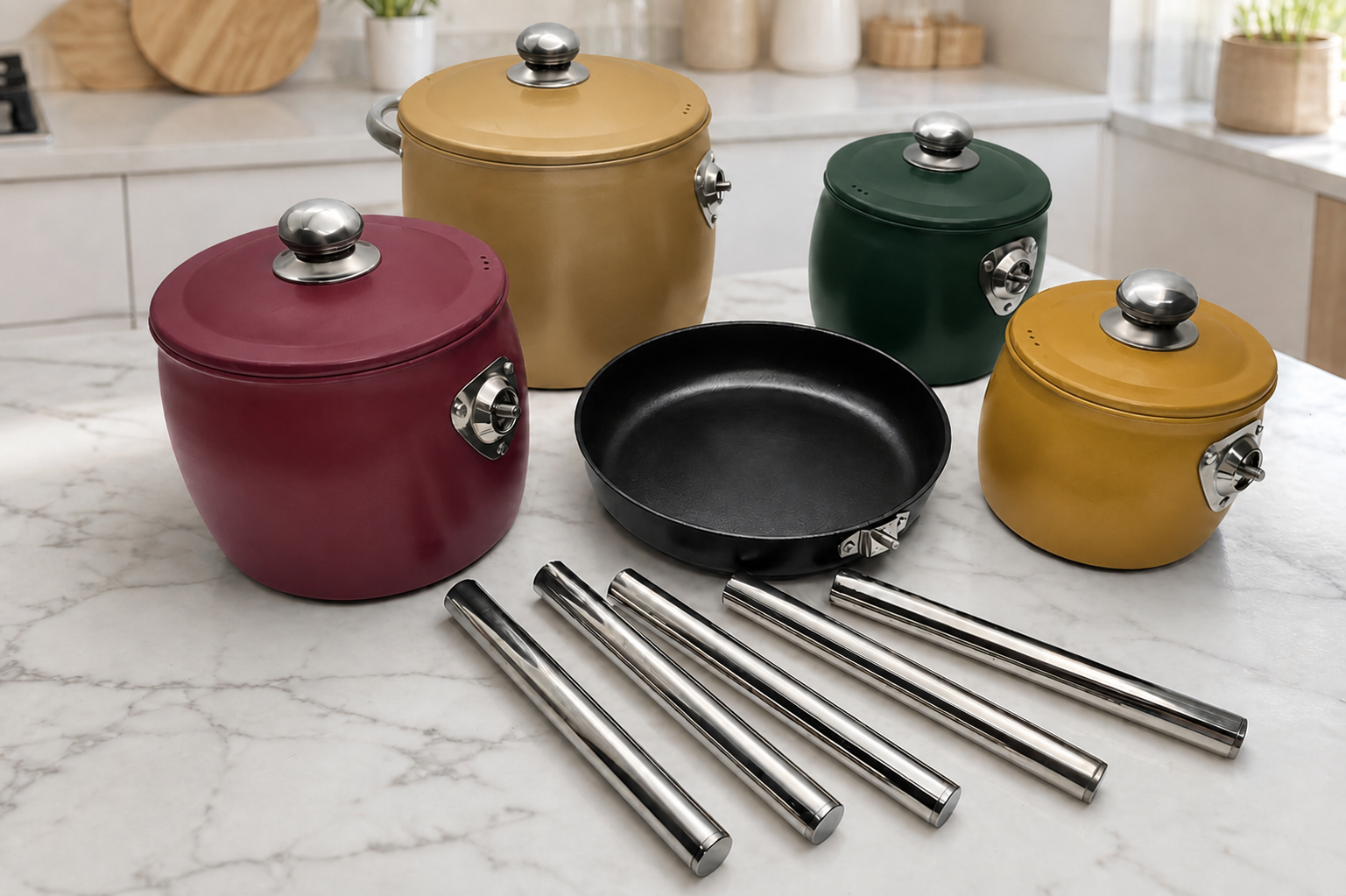 Gray Non-Stick Cookware Set