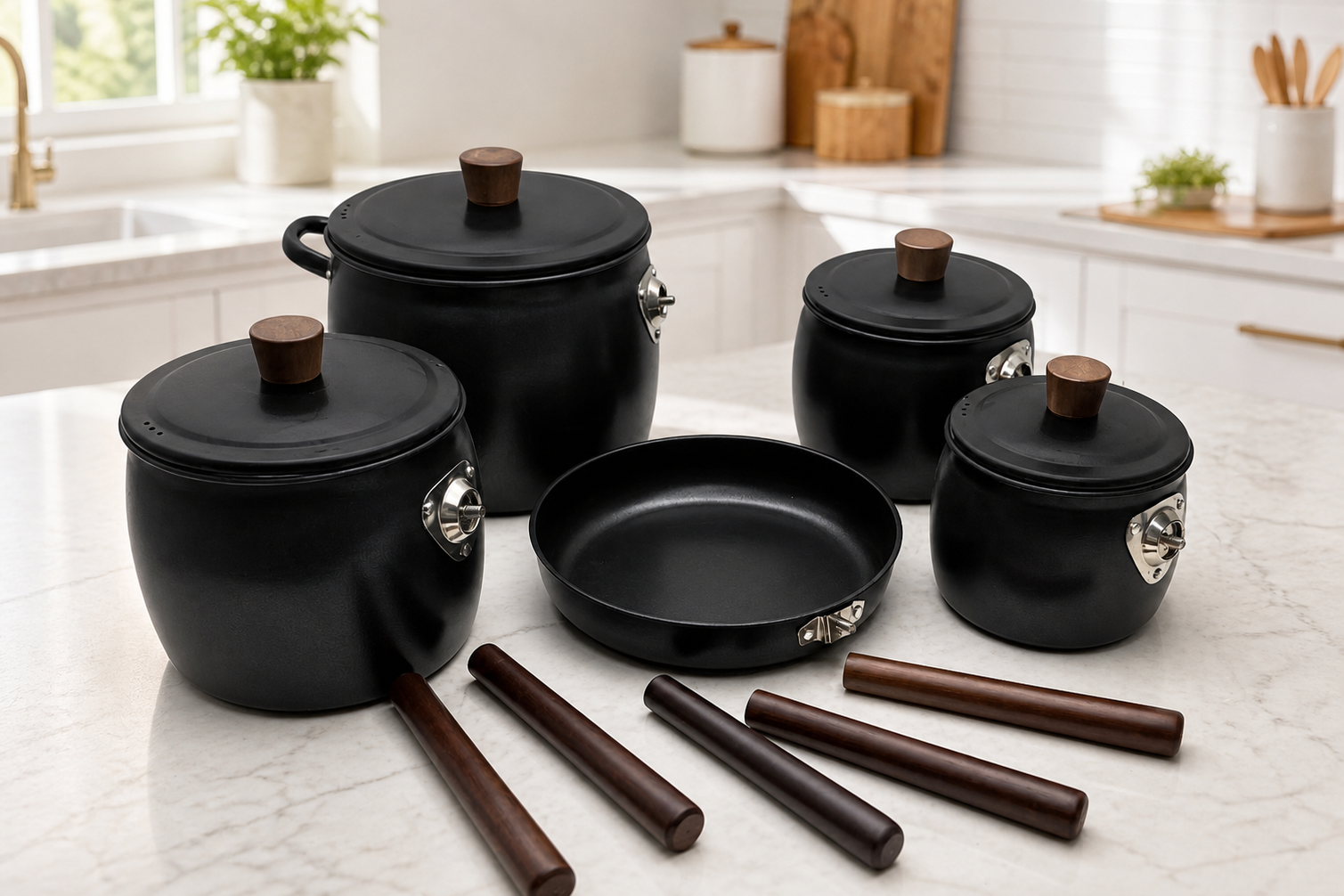 Space-Saving Non-Stick Cookware Set
